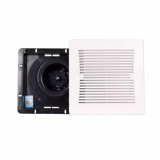 Toilet Ceiling Mount Square ABS Plastic Bathroom Duct Exhaust Fan for House Ventilation