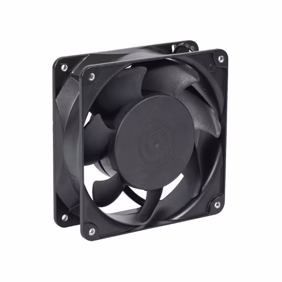 Black Plastic PBT Industrial Exhaust Fan Panel Cooling AC/DC Centrifugal Ventilation Wall Mount Axial Fan